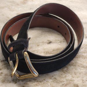Genuine Black Suede Men's Belt size 40